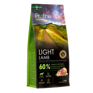 PROFINE DOG LIGHT LAMB sausā barība suņiem Jērs 12kg